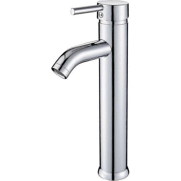 Basin Taps, Tall Basin Mixer Tap for Washroom and Bathroom, Tall Counter Top Basin Mixer Tap, Cold and Hot Water Available Basin Tap Chrome Brass with