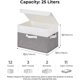 thumbnail image 2 of Cajas Almacenaje con Tapa, Paquete de 2 Cajas Organizadoras Ropa para Estantes, Cajas de Tela Almacenaje Ropa Armario, Cajas Organizadoras con Tapa, Cajas Almacenaje Decorativas, Gris,Blanco y gris, 2 of 7