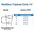 thumbnail image 2 of Rodillera Tripanel Corta 14" Varillas Aluminio Tynor D13, 2 of 2