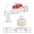thumbnail image 2 of Uxcell Spigot Faucet Kit ABS G1/2 Female Bulkhead Fitting with Ball Valve 19mm Barb Hose Connector, 2 of 5