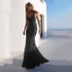thumbnail image 1 of Vestido sexy escote en V vestido de tirantes blanco vestido ceremonial vestido de novia, 1 of 6