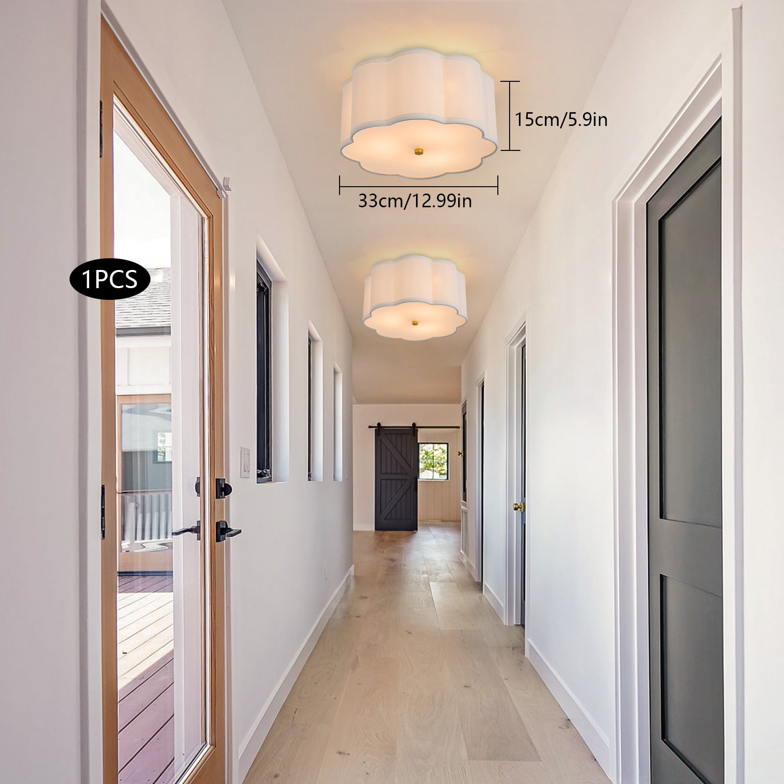 Flush Mount Ceiling Light, Ceiling Light Fixture, Ceiling Lamp For Living Rooms, Bedrooms, Kitchens, Dining Rooms, Entrances