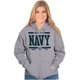 thumbnail image 4 of Property of US Navy Logo Since 1775 Unisex Plus Size Zip Hoodie Brisco Brands 2X, 4 of 5