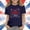 Navy, variant on Avrnliq Kids Happy 4th of July Shirt, Patriotic Star Print Short Sleeve T-Shirt, Fourth of July Independence Day Casual Tee for Boys & Girls, Summer Holiday Patriotic Clothing,Size 4-5 T