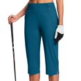 thumbnail image 4 of ABATAB Dress Capri Pants for Women Summer Casual Business Gym Capris Loose Stretch Trendy Office Workout Cropped Pants with Pockets, 4 of 7