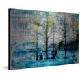 thumbnail image 2 of "Fir Trees Blue" Painting Print on Brushed Aluminum, 2 of 4