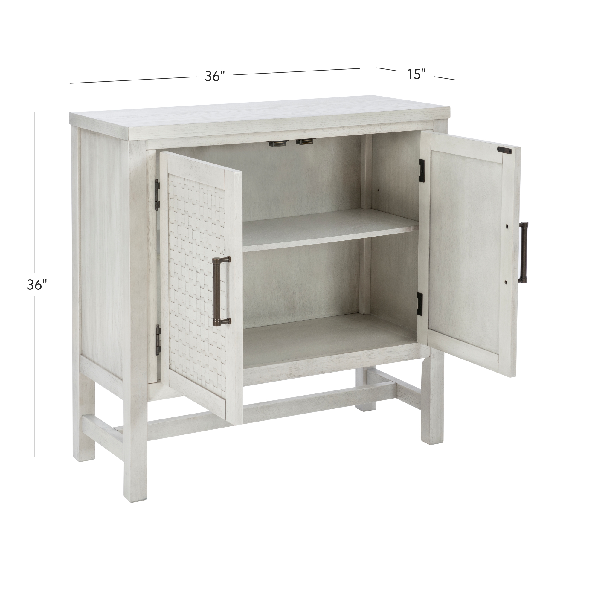Powell Prestbury 2-Door Accent Cabinet, Pebble Gray