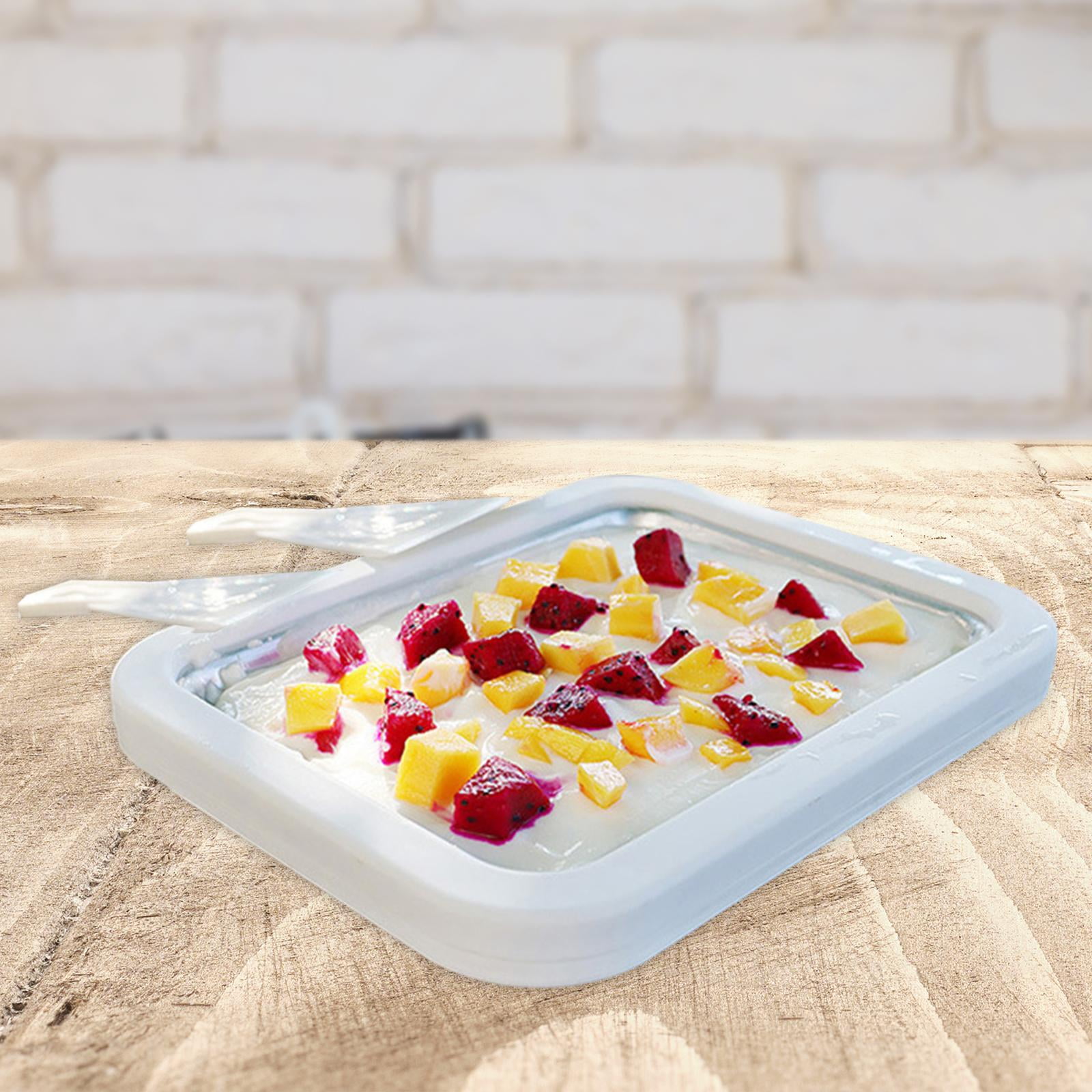 Fiocias Ice Cream Maker Pan Multifunctional DIY Yogurts Machine Kitchenware Yogurt Maker white