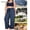 Navy, variant on High Waist Wide Leg Yoga Pants for Women, Casual Drawstring Loose Fit Athletic Pants