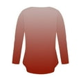 thumbnail image 4 of IROINNID Reduced Women's Long Sleeve V-Neck Shirts Daily Long Sleeve Summer V-Neck Sexy Tops Regular Solid Blouse Tops,Red, 4 of 5