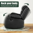 thumbnail image 6 of TrumanPick Manual Recliner Rocker Chair, Leather Rocker Recliner Living Room Lazy Boy Reclining Chairs for Adults Small Spaces, Black, 6 of 9