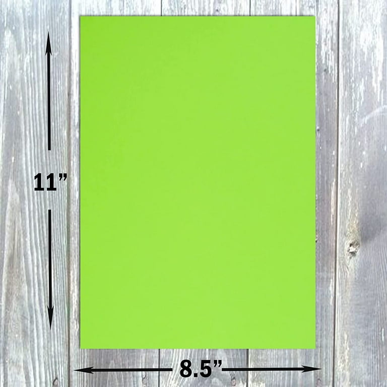 Hamilco Colored Cardstock Scrapbook Paper 8.5 x 11 Lime Green Color Card  Stock Paper 50 Pack 