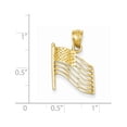 thumbnail image 4 of 14k Yellow Gold American Flag Pendant Charm, 4 of 4