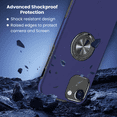 thumbnail image 7 of Entronix Protective Case Compatible with iPhone 16E, Ring Holder Cover, Blue, 7 of 7