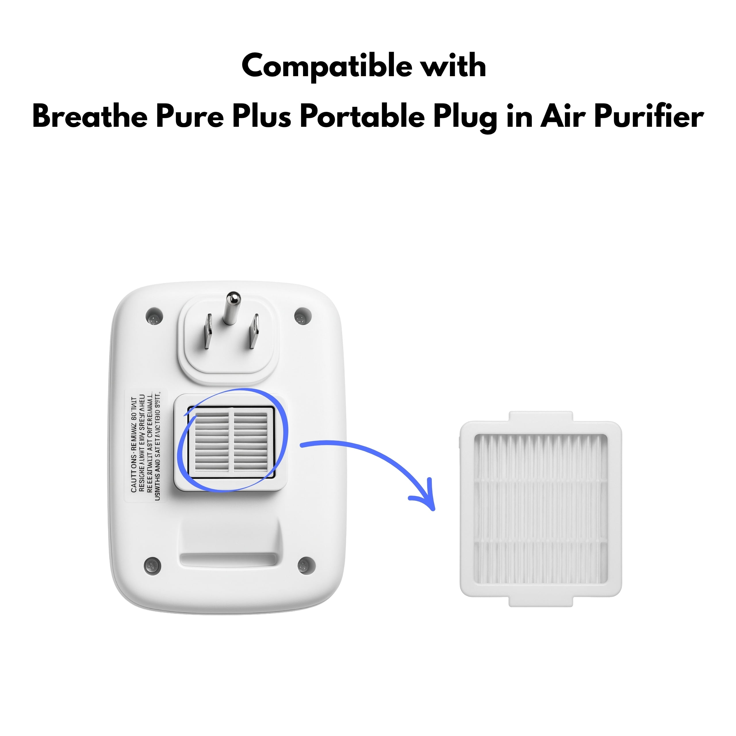 Nispira True HEPA Filter Replacement For Breath Breathe Pure Plus Portable Plug in Air Purifier, Pack of 24