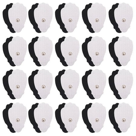 LotFancy 40 TENS Unit Replacement Pads Snap on, Self-Adhesive Electrode Pad, 1.8 x 3 in