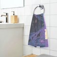 thumbnail image 3 of Yayeee 100% Cotton Hand Towels for Bathroom 16" x 28" Soft Absorbent Kitchen Towel, Purple Street, 3 of 7