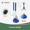 thumbnail image 3 of Eyliden Toilet Brush and Plunger Set, Tough Bristle Brush Head for Bathroom, Blue, 1 Count, 3 of 6