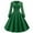 Green, variant on LYXSSBYX Long Sleeve Dresses Women's Solid Color Long Sleeve V-Neck Retro High Waist Makings Dress