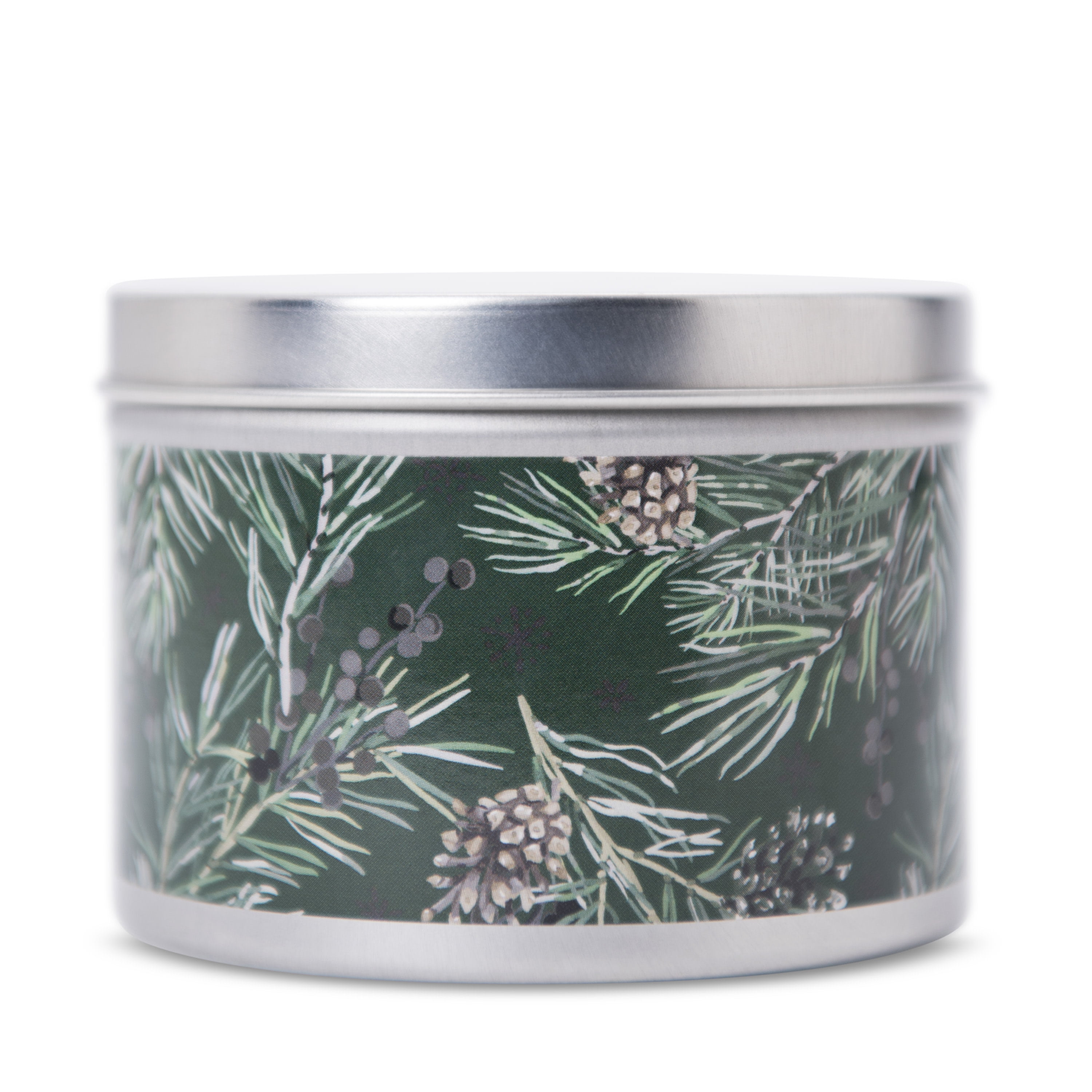 Colonial Candle Winter Woods 5 oz Scented Tin Candle, Green