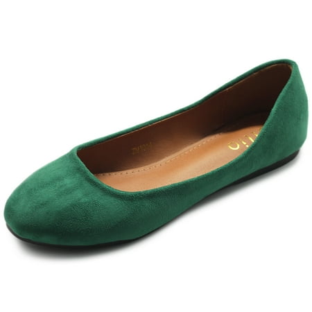 

Ollio Women s Shoes Ballet Light Faux Suede Low Heels Flats ZM1014
