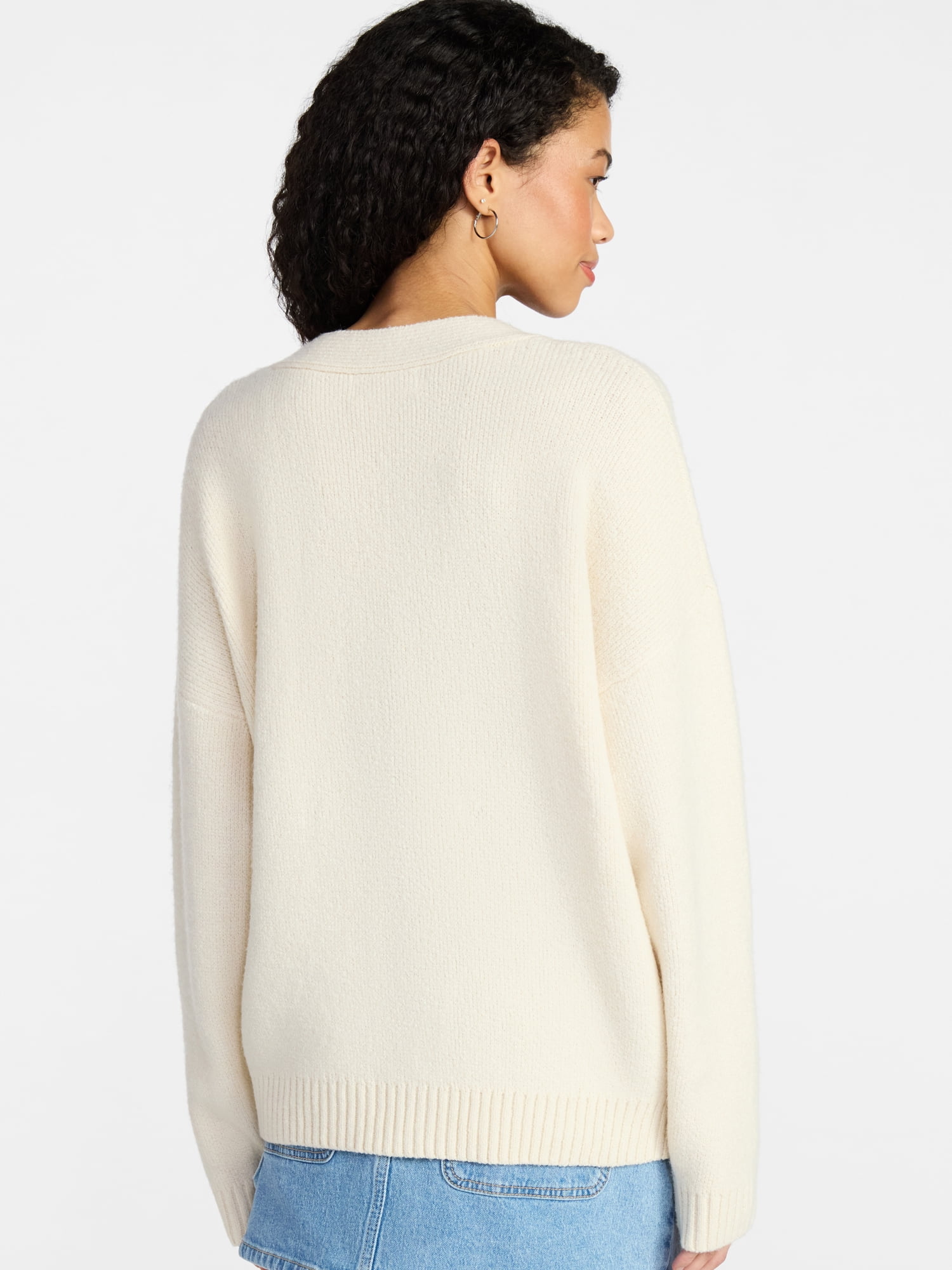 No Boundaries Button-Front Grandpa Cardigan, Women's XXS-XXL