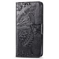 thumbnail image 2 of Allytech Galaxy Note 20 Case, Shockproof PU Leather Retro 3D Big Butterfly Embossed Wallet Flip Case Magnetic Stand with Card Slot Folio Cover for Samsung Galaxy Note 20, Black, 2 of 10