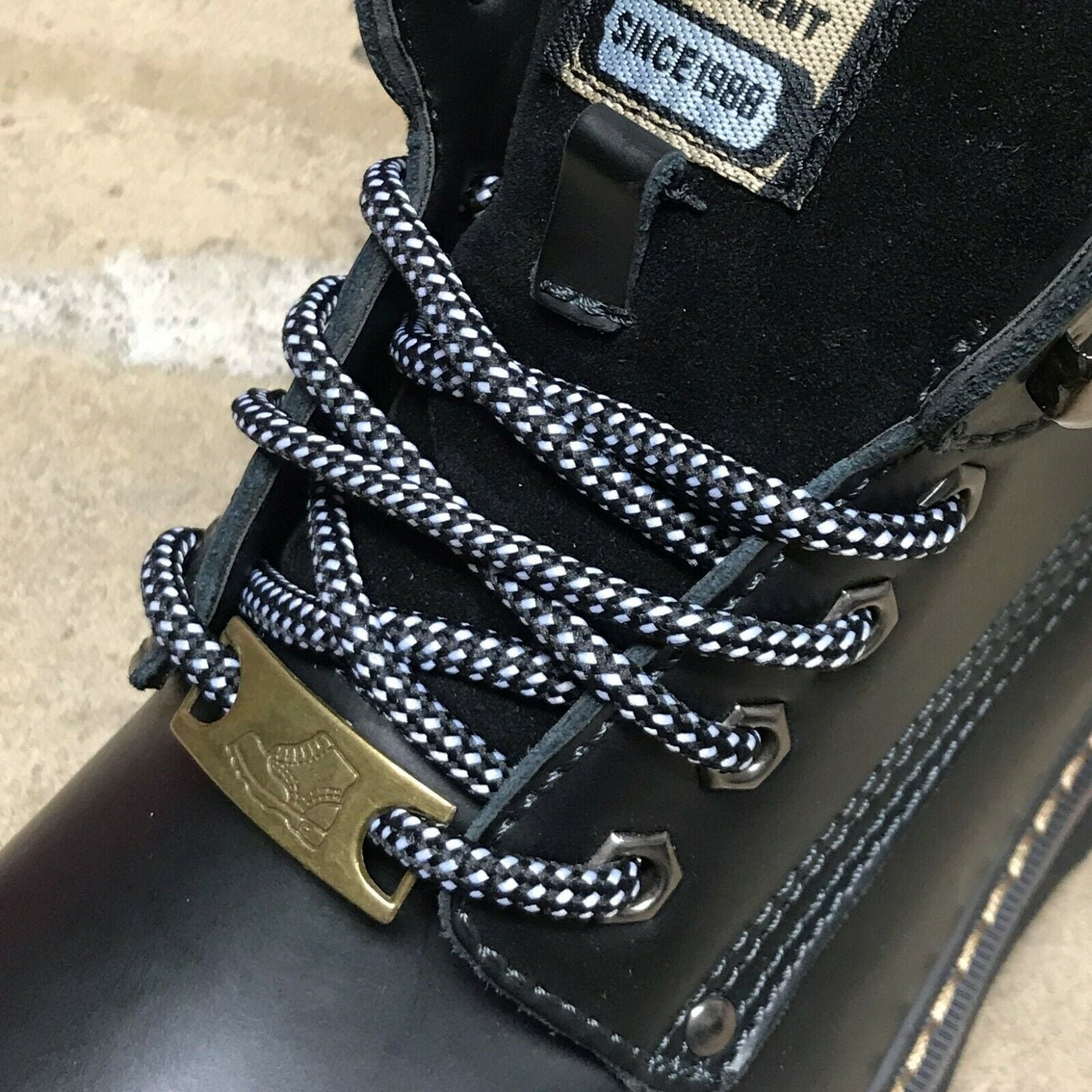 Shoe Laces Round Black White All Sizes Lengths For Shoes Work Boots Boots 