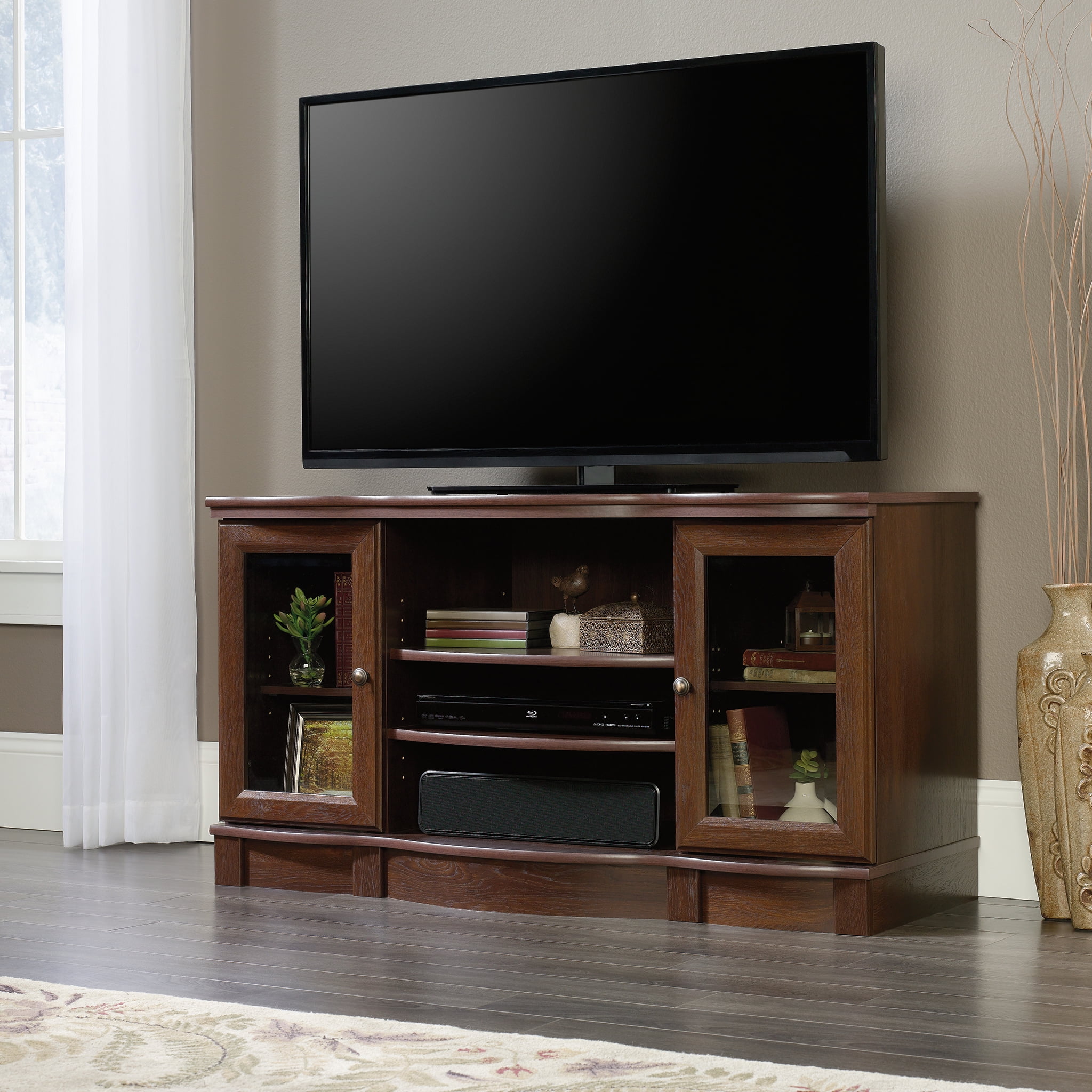Sauder Regent Place TV Stand for TVs up to 50", Euro Oak Finish