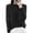 Black, variant on Oksale Knit Sweaters for Women Trendy High Neck Pullover Shirts Soft Comfy Long Sleeve Fall Tops White L