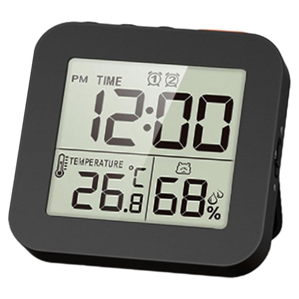 Temporizador de cocina para cocinar con cuenta regresiva y ascendente, temporizador digital a batería con pantalla, para niños, color negro