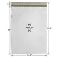 thumbnail image 2 of StarBoxes 50 Poly Mailers Bags 14.5x19" - #6 Pouches Envelopes White Self-Sealing, 2 of 10