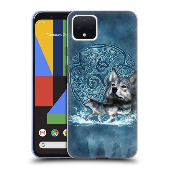 Head Case Designs Officially Licensed Brigid Ashwood Celtic Wisdom Wolf Soft Gel Case Compatible with Google Pixel 4