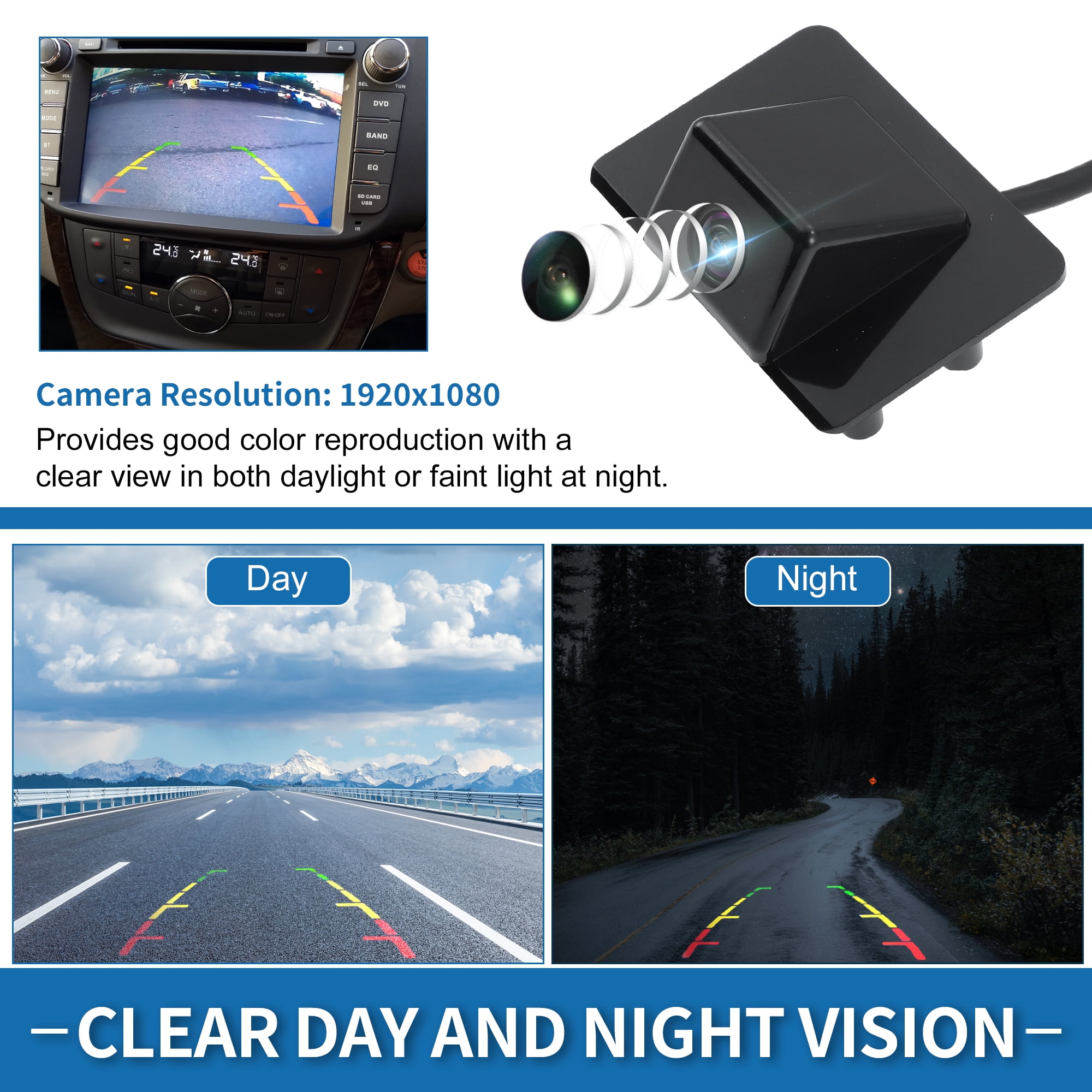 Unique Bargains Rear View Camera for Cadillac Escalade and for Chevrolet Tahoe 2009-2014