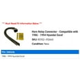 thumbnail image 2 of Horn Relay Connector - Compatible with 1986 - 1994 Hyundai Excel 1987 1988 1989 1990 1991 1992 1993, 2 of 2