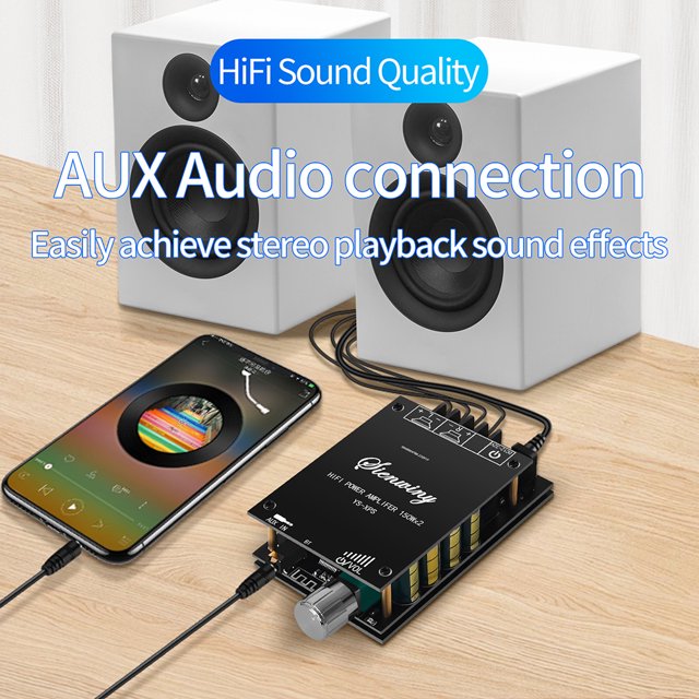 Amplificador De Potencia De Audio Ys-Xps 2X150W Amplificador De Potencia De Audio Tda7498E 2.0 Módulo Amplificador De Doble Canal Kuymtek Para estrenar