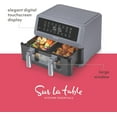 thumbnail image 2 of SUR LA TABLE KITCHEN ESSENTIALS 7-in-1 11-Quart Dual Basket Air Fryer, Digital LED Touchscreen Display with 8-Presets, Air Fry, Bake, Roast, Broil, Dehydrate, Keep Warm and Reheat in Minutes, 1700w, 2 of 7