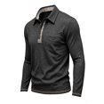 thumbnail image 3 of CCRFTGI Polo Shirts for Men Lightweight Soft Collared Business Golf Casual Wear Tops Tees Dark Gray 3XL, 3 of 4