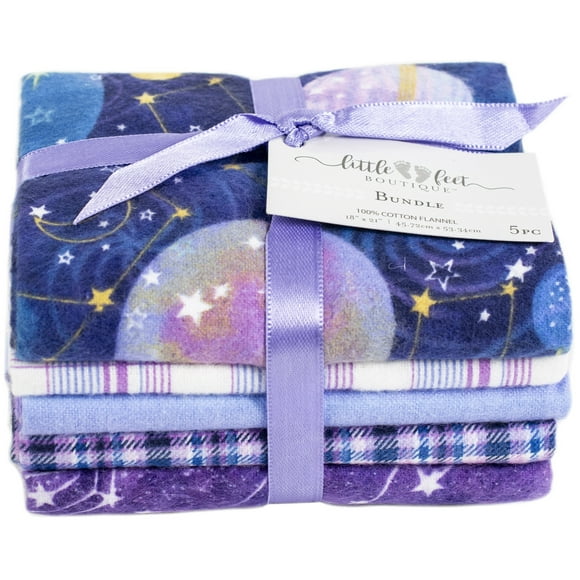 Fabric Editions Little Feet Boutique Fat Quarter Bundle 5pcs-Celestial FLBBND-CEL