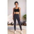 thumbnail image 4 of High Impact Sports ,Racerback Running Bra Workout Crop Tank Tops Longline Sports Bra Push Up Black S, 4 of 8