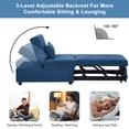 thumbnail image 3 of Aukfa Futon Sleeper Chair Bed, Convertible Pull Out Sleeper Sofa Chair for Living Room, Linen - Blue, 3 of 8