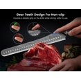 thumbnail image 4 of SYOKAMI Multifunction Carving Knife, 12 Inch High-Carbon Japanese Style Brisket Knife with Wood Handle, Damascus Pattern Full Tang Design, Razor-Sharp Slicing Knife for Meat Cutting with Gift Box, 4 of 6