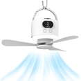thumbnail image 1 of Ventilador de techo geonfi inalámbrico portátil con mando a distancia de 10040 mAh, color blanco, 1 of 8