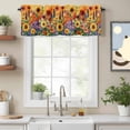 thumbnail image 2 of Colorful Flowers Kitchen Curtain Valances for Windows Farmhouse Short Curtains, Farmhouse Sunflower Daisy Rod Pocket Valance Curtain for Bedroom Cafe Living Room 42"x12", 2 of 8