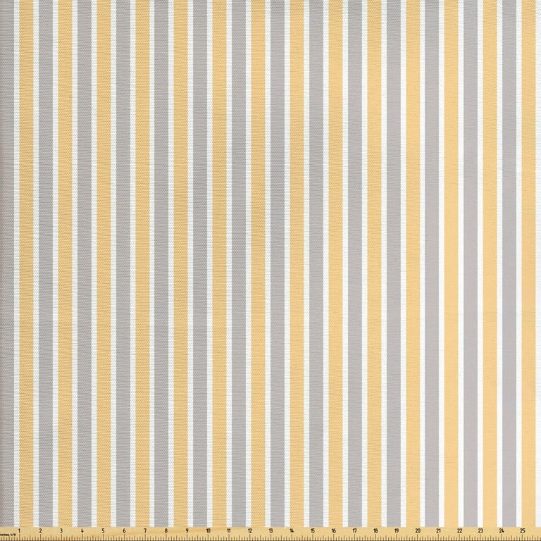 Ambesonne Vintage Fabric by The Yard, Retro Nostalgic 60s 70s Fashion  Stripes Vertical Pattern Vintage, Decorative Fabric for Upholstery and Home