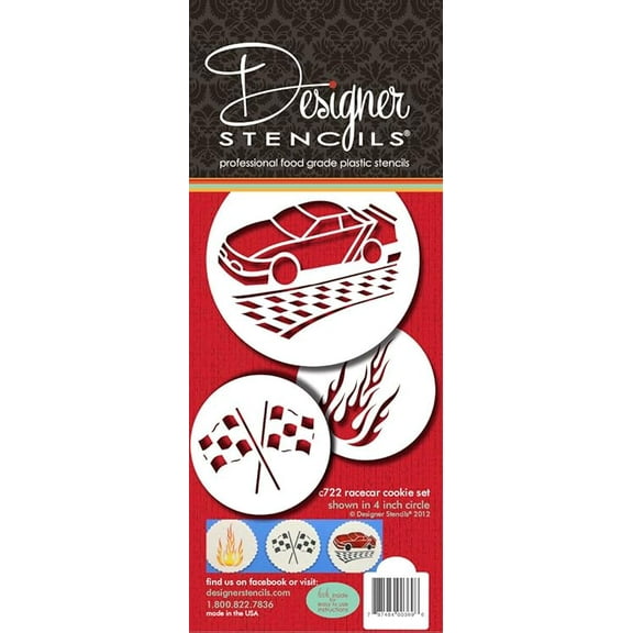 Racecar Cookie Stencil Set by Designer Stencils