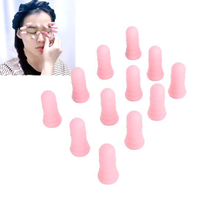 Face Massage Cupping Set, 12PCS Skin Friendly Silicone Facial Cupping Set for Eye Care Green,