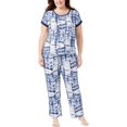 thumbnail image 2 of Lucky Brand Women's 4 Piece Pajama Set, Tee, Tank, Short, & Pant (XX-Large, Winter Tie Dye), 2 of 4
