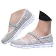 thumbnail image 3 of ibiyuan Womens Orthopedic Walking Shoes Arch Support Walking Shoes for Women Mesh Knitted Woven -On Shoes for Women Sneakers Classic Hands-Free Mary Jane Shoes Women Pull-On Shoes, 3 of 8