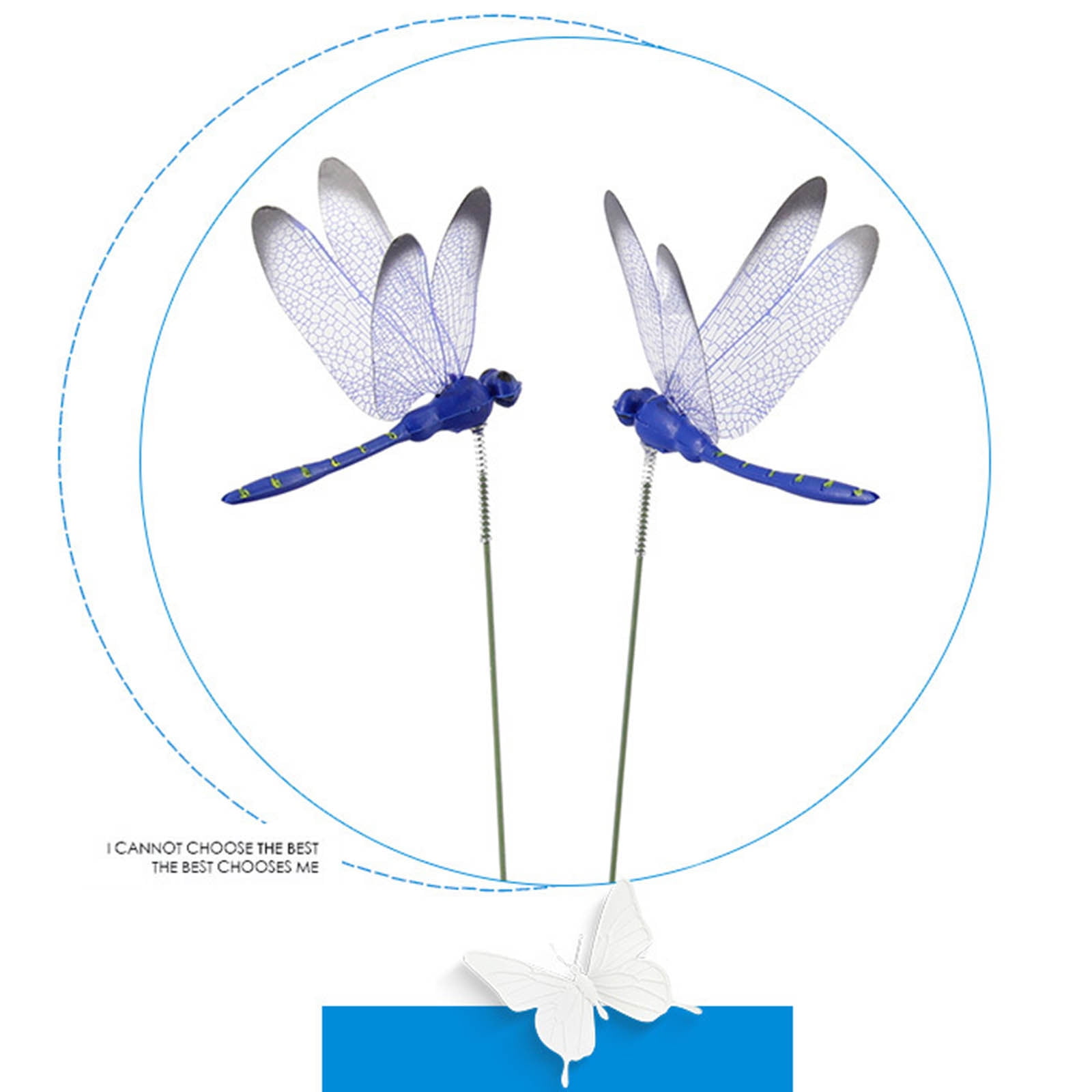 KRQAP Decorative Dragonfly Stakes, 10PCS Artificial Garden